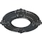 Ekena Millwork Benson Ceiling Medallion (Fits Canopies up to 4 1/8"), Hand-Painted Pewter, 9"OD x 4 1/8"ID x 5/8"P CM09BNPES - alternate 2